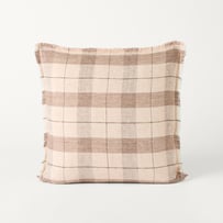 Meadow Plaid Hazelnut Woven Cushion