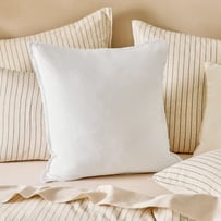 Belgian White Vintage Washed Linen Cushion
