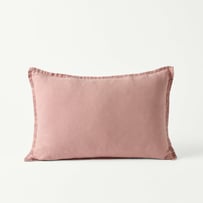 Belgian Misty Rose Vintage Washed Linen Cushion