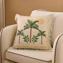 La Palmier Natural Square Cushion