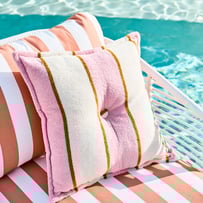 Lorne Pink Outdoor Terry Chair Pad