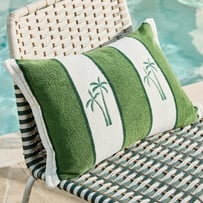 Lorne Green Palm Outdoor Terry Cushion