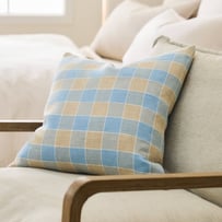 Dalton Blue Check Cushion
