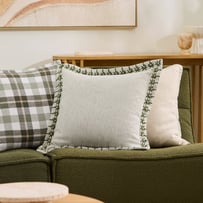 Tropic Palm Natural & Green Cushion