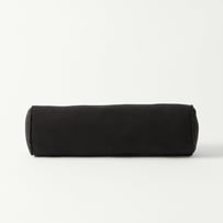Belgian Vintage Washed Linen Black Bolster Cushion