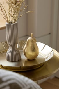 Gold Pear Sculpture