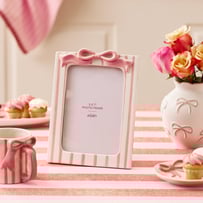 Bow Pink & White Photo Frame