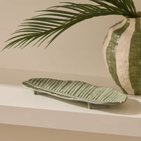 Resort Collection Green Leaf Small Platter