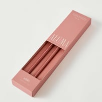 Aluma Rose Taper Candles Set of 3