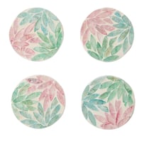 Sicily Multi Chrysanthemum Capiz Coaster Set of 4