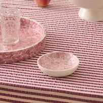 Sicily Raspberry Tile Capiz Coupe Bowl
