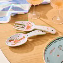 La Mer Coastal Crab Lobster Melamine Salad Servers