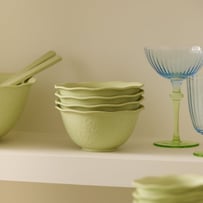 Catalina Lemongrass Bamboo Dinner Bowl Set of 4