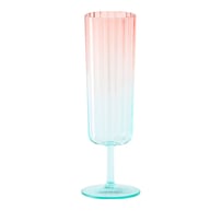 Positano Blue & Pink Champagne Drinkware