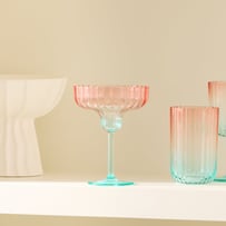 Positano Blue & Pink Cocktail Drinkware