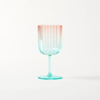 Positano Blue & Pink Wine Drinkware
