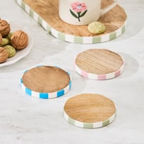 Umbria Multi Timber Coasters Pack of 4