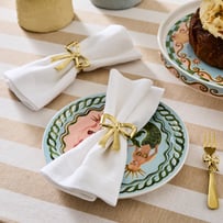 Bow Gold Napkin Ring Set of 2