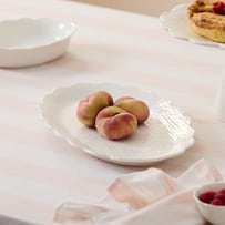 Fleur Coconut Large Oval Platter