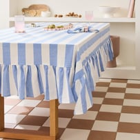 C'est La Vie Blue Tablecloth