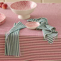 Seersucker Teal Stripe Napkins Pack of 2