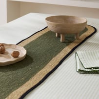 Bowie Olive Green Table Runner