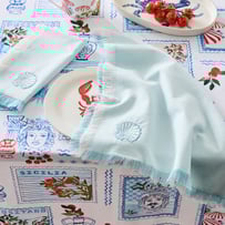 Buon Appetito Blue Clam Fringe Napkins Pack of 2