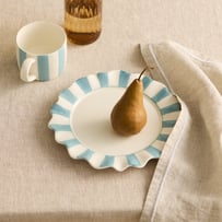 Frill Nordic Blue Stripe Plate