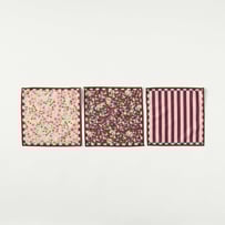 Adeline Rose & Burgundy Stripe Microfibre Washcloths Pack of 3