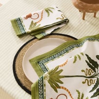 Natures Resort Green Napkins Pack of 2