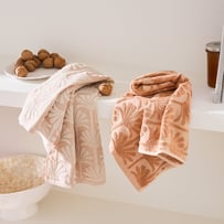 Natures Palm Clay & Natural Tea Towel Pack of 2