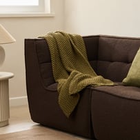 Hallstatt Olive Chunky Knit Throw