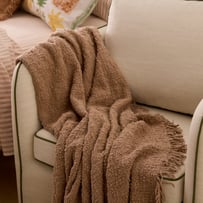 Leiden Hazelnut Boucle Throw