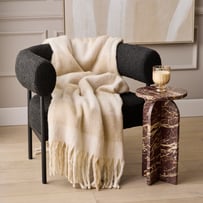 Michigan Natural Check Throw