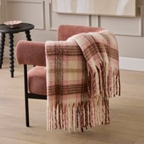 Michigan Rosewood Check Throw