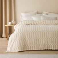 Latvia Natural Grid Blanket