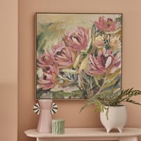 Native Canvas Green Protea