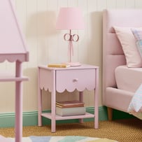 Sadie Lilac Scallop Bedside Table