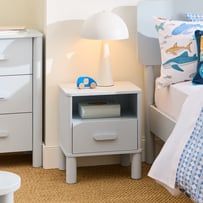 Louie Glacier Blue Timber Bedside Table