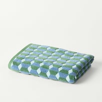 Geo Blue & Green Bath Towel