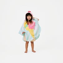 Kids Ice Cream Sundae Beach Hooded Towel