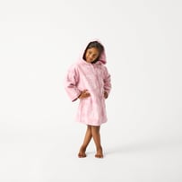 Kids Pink Shell Palm Zip Up Hooded Towel