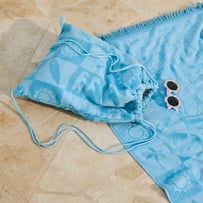 Kids Blue Shell Palm Waterproof Lined Bag