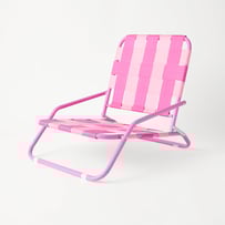 Pink Woven Beach Chair
