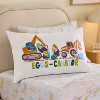 Eggs-Cavator White Pillowcase