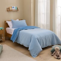 Stonewashed Cotton Chambray Denim Quilt Cover Set