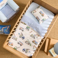 Stonewashed Natural Dig It Cot Quilt Cover Set