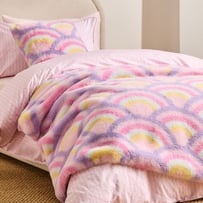 Frankie Rainbow Faux Fur Throw