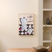 Caffé a Presto Portrait Kitchen Canvas