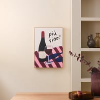 Piu Vino Portrait Kitchen Canvas